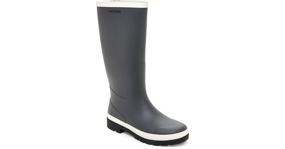 gray rain boots