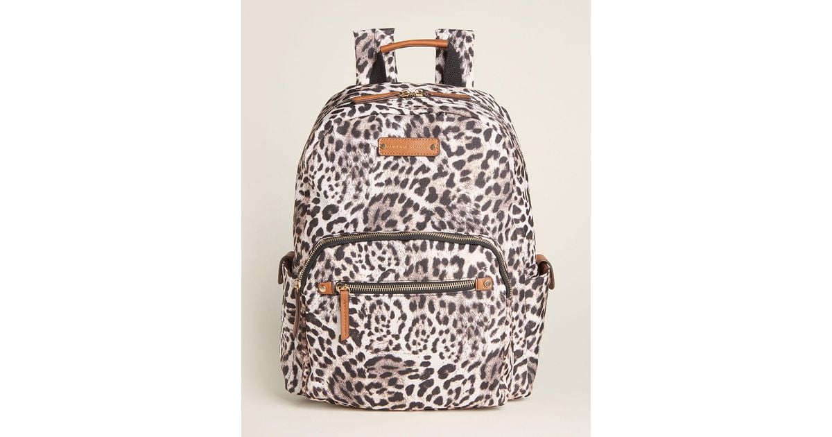 adrienne vittadini leopard backpack