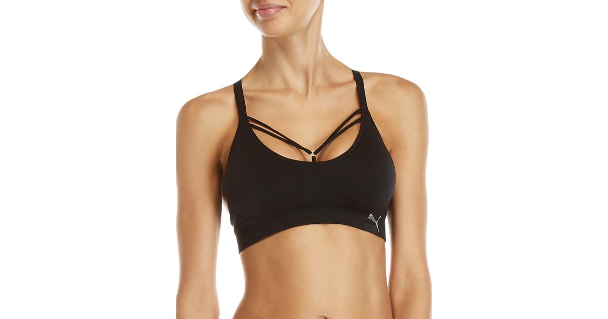 puma strappy sports bra