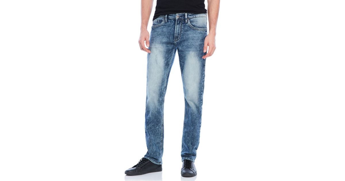 Buffalo David Bitton Men/'s Ash-X Coated Wash Black Slim Stretch Jeans