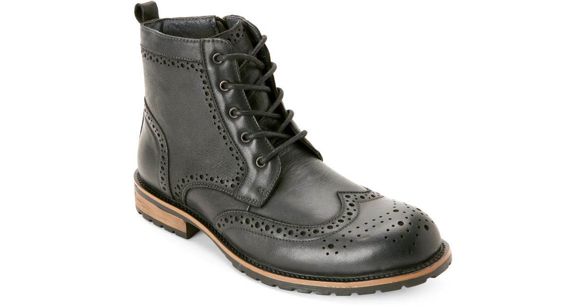 steve madden wingtip boots