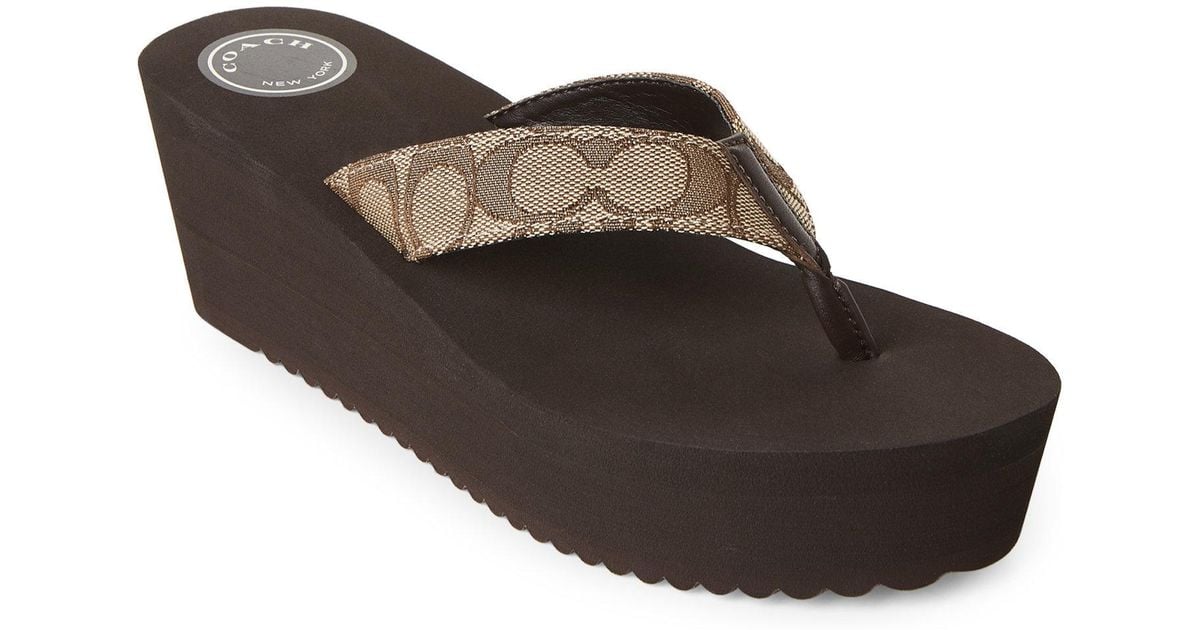 coach platform flip flops