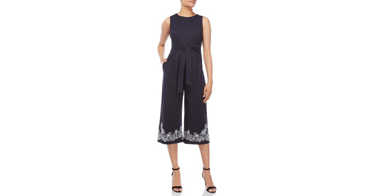 eliza j navy jumpsuit