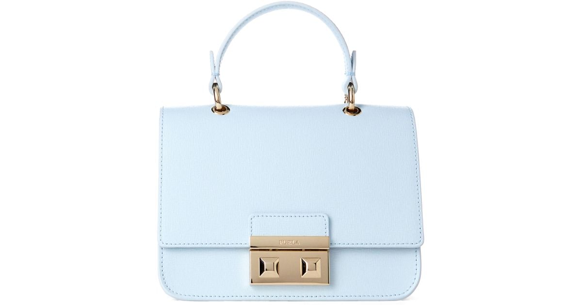 Furla Leather Bella Saffiano Mini Top Handle Bag Lyst