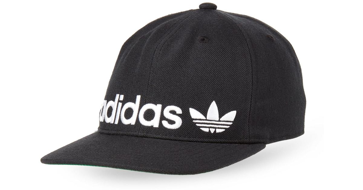 Adidas Synthetic Original Relaxed Banner Strapback Cap In Black