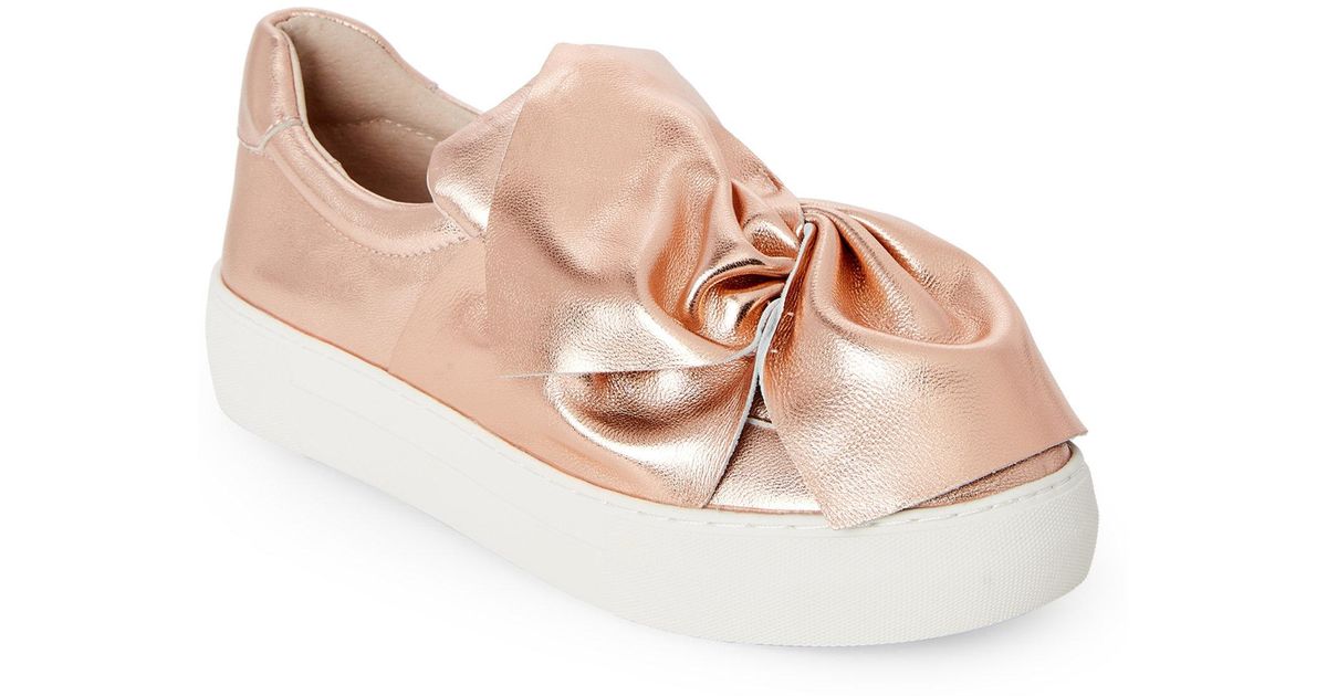 rose gold platform sneakers