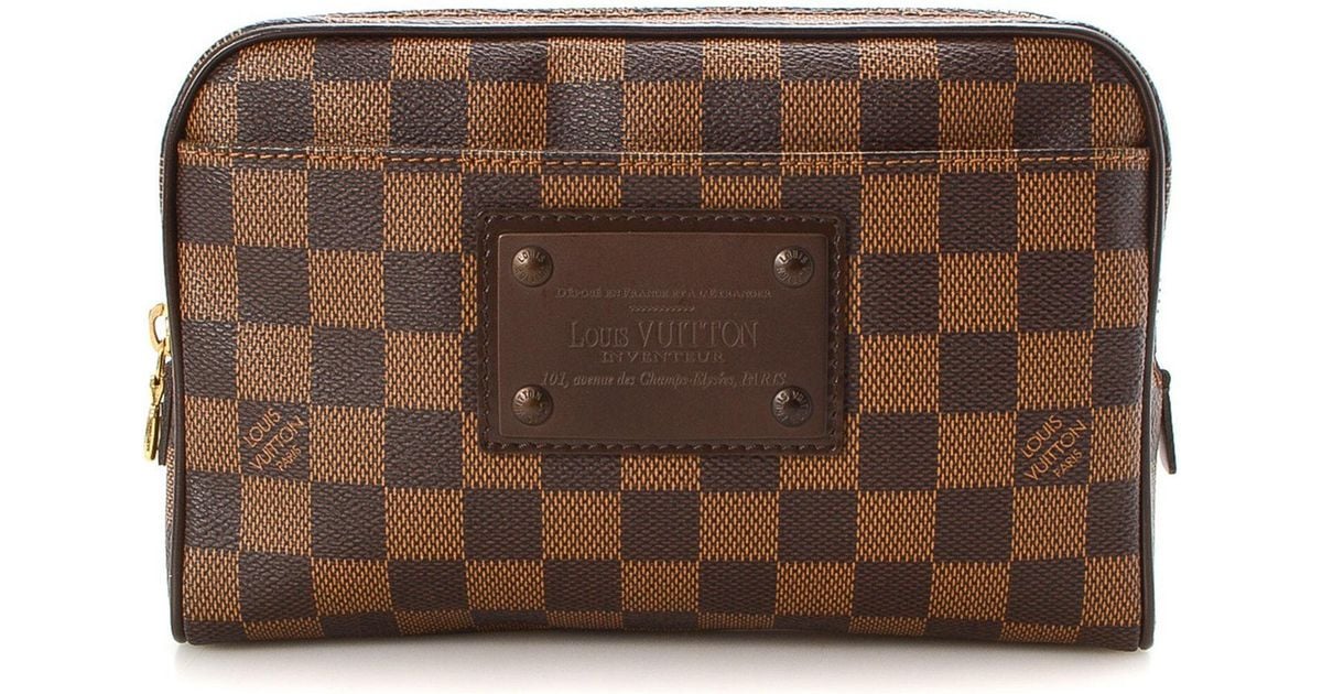 Lyst - Louis Vuitton Damier Ebene Bum Bag Brooklyn Waist Pouch - Vintage in Brown