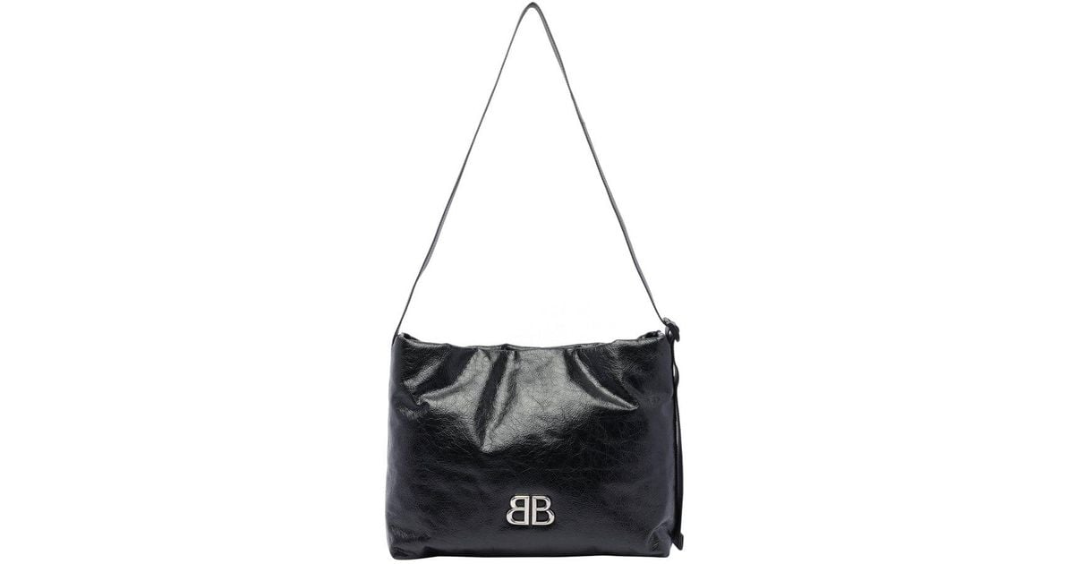 Balenciaga East West Monaco Hobo Bag in Black for Men | Lyst UK