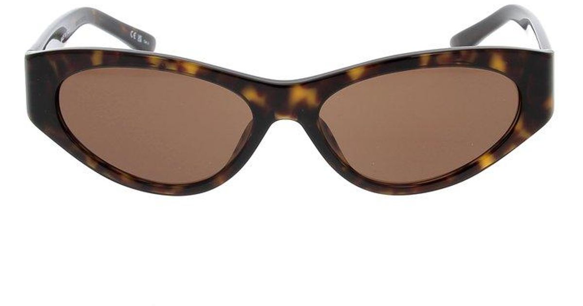 Balenciaga Oval Frame Sunglasses in Black Lyst UK