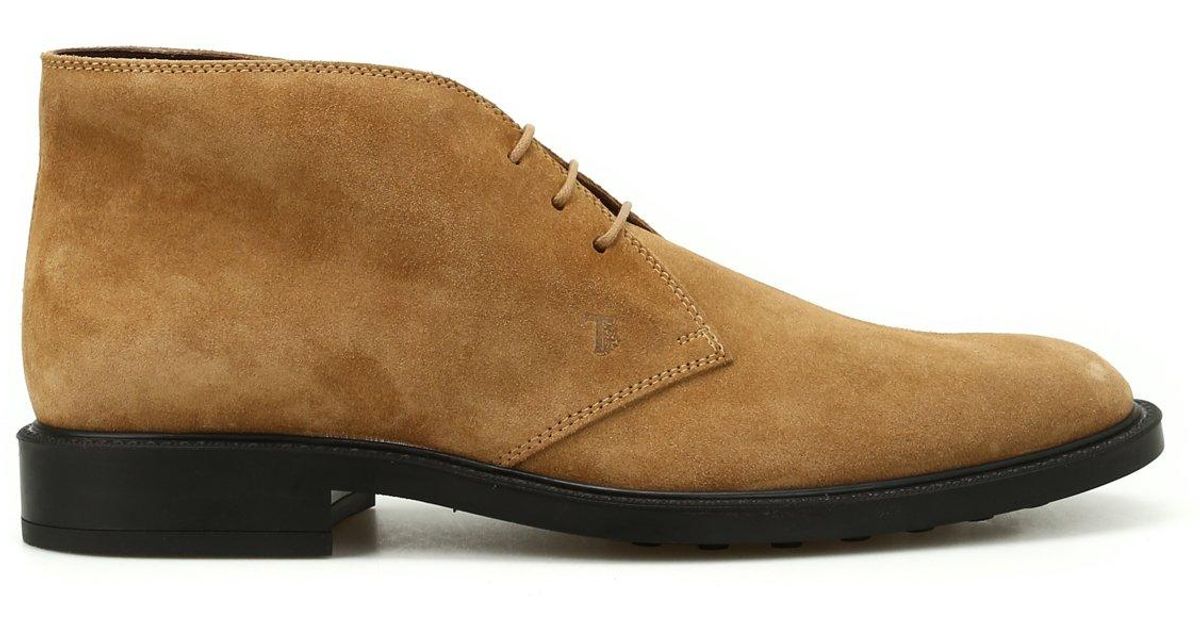 tod's desert boots in suede