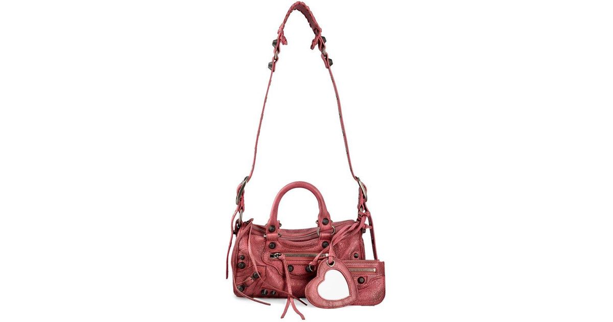 Balenciaga Le Cagole Duffle Mini Shoulder Bag in Red | Lyst UK