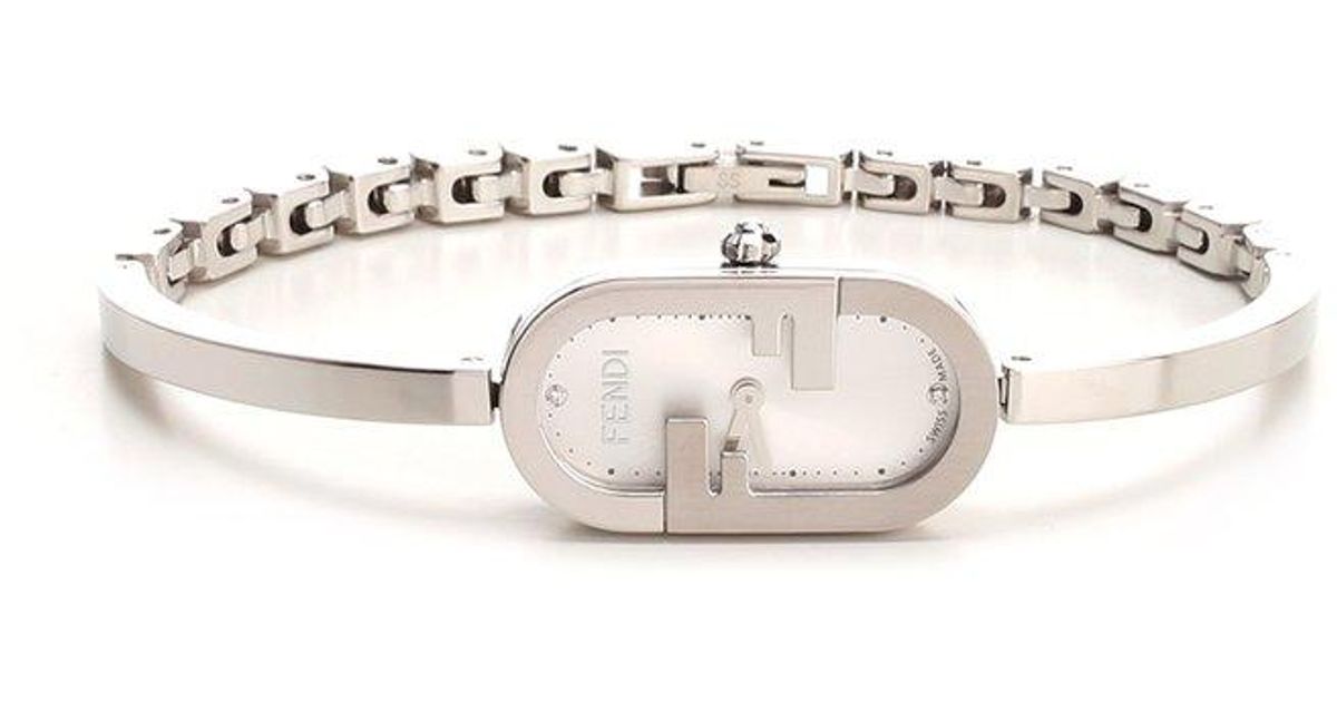 アナログ腕時計 Fendi White Leather O Lock Vertical Watch Fendi White Leather O Lock Vertical Watch | italist, ALWAYS