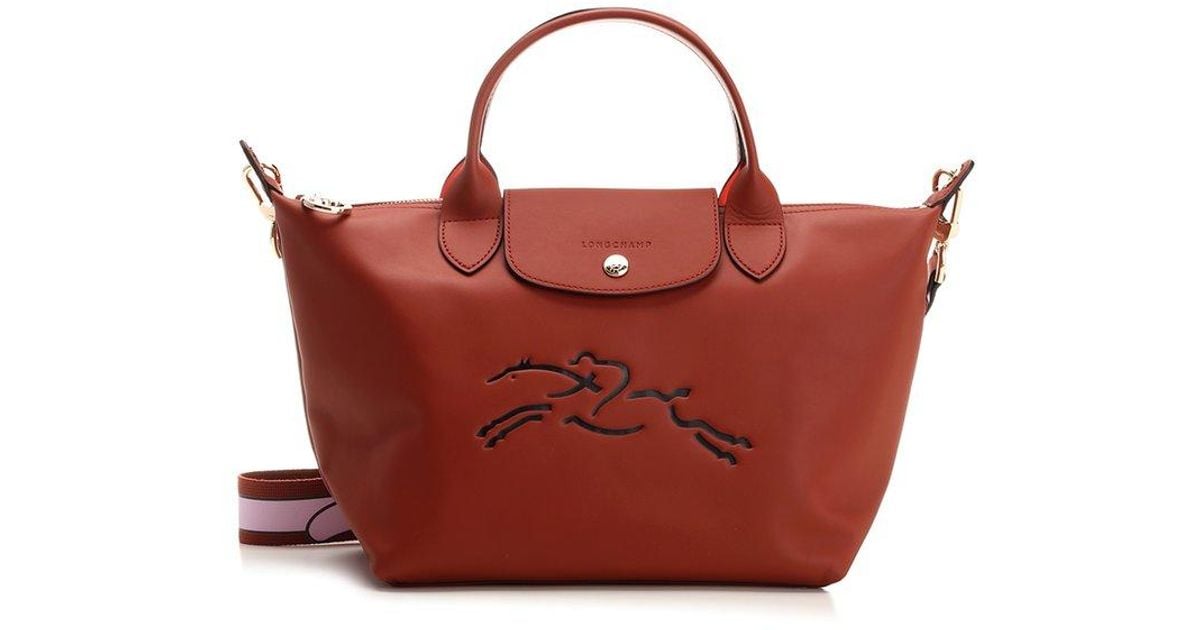 Longchamp Le Pliage Extra Small Top Handle Bag in Red