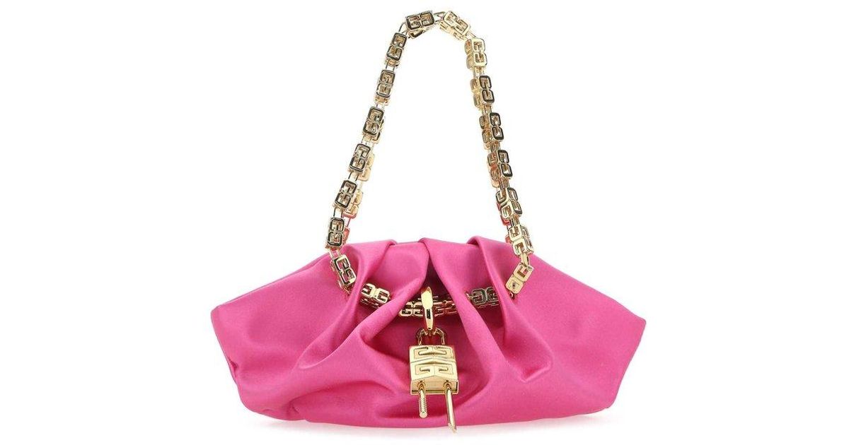 Givenchy Kenny Logo Lock Chained Tote Bag in Pink Lyst