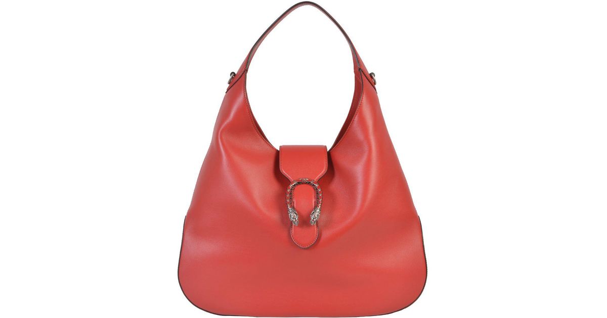 Gucci Leather Dionysus Hobo Bag in Red 