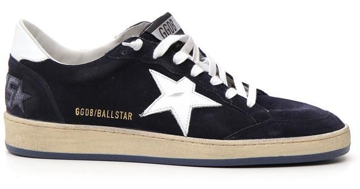 Golden Goose Ball Star Suede Sneakers in Navy White (Blue) for Men | Lyst