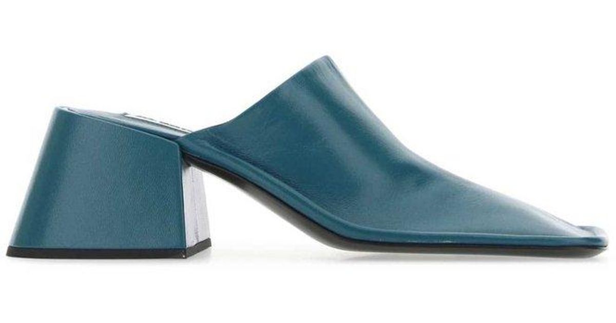 jil sander square toe flats