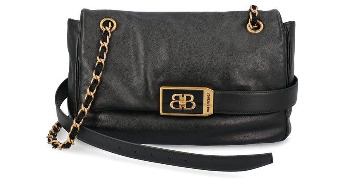 ショルダーバッグ・ポシェット BALENCIAGA MEDIUM BLACK LEATHER SHOULDER BAG MODU BALENCIAGA Balenciaga Modu Medium Black Crossbody & Shoulder