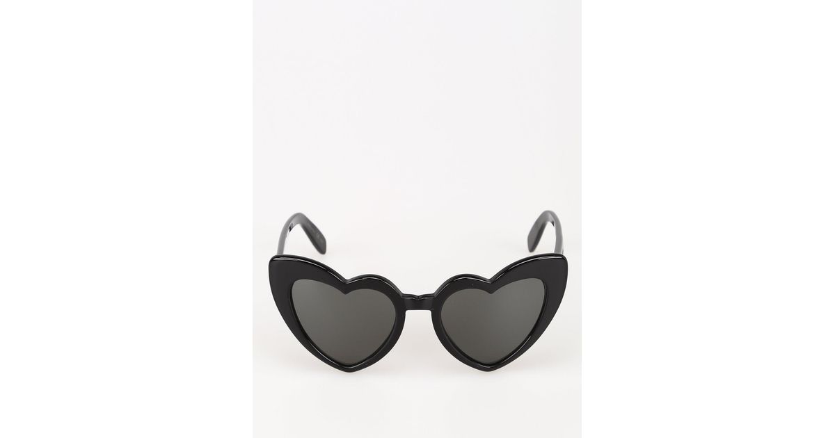 saint laurent heart sunglasses red
