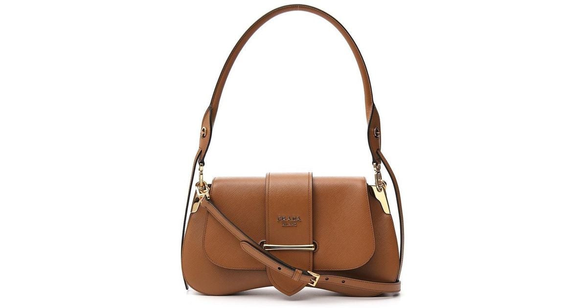 Prada Sidonie Medium Shoulder Bag in Brown Lyst Canada