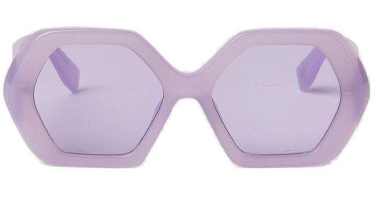 Ambush Eirene Hexagon Frame Sunglasses in Purple | Lyst