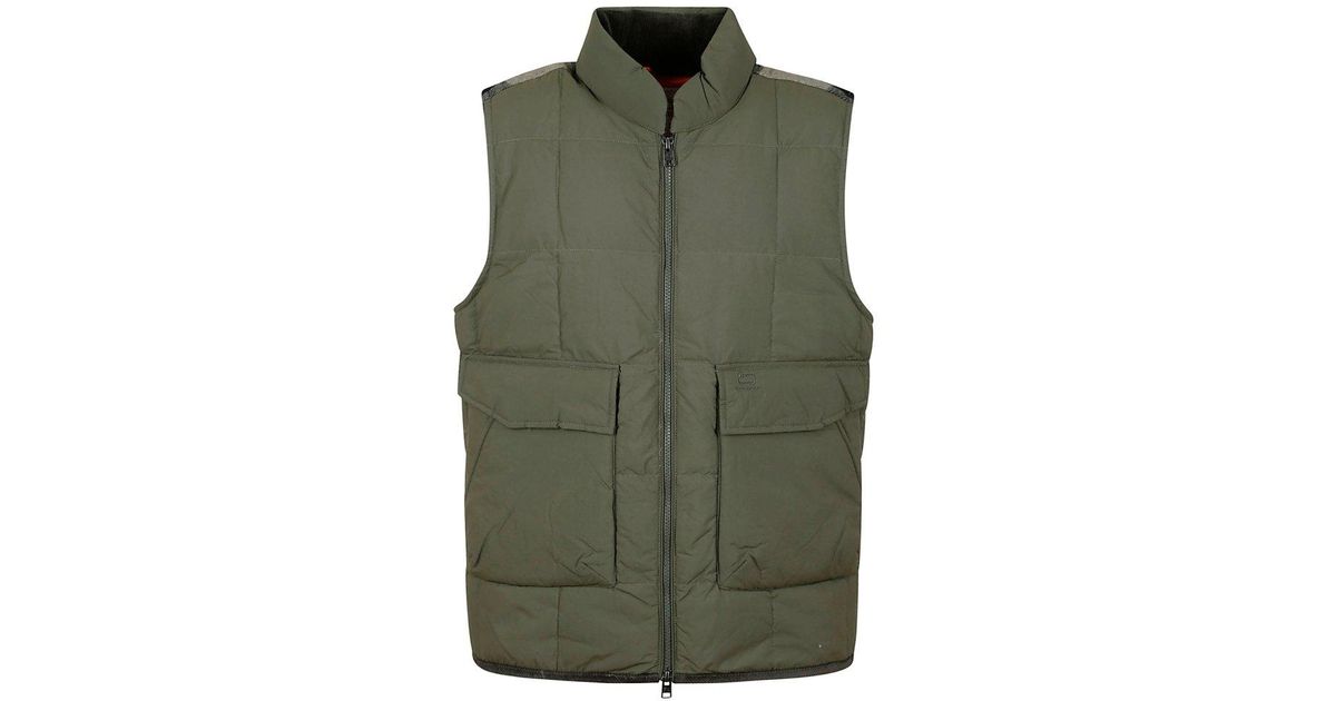 Green Mens Clothing Jackets Waistcoats and gilets Woolrich Synthetic Heritage Terrain Vest in Dark Green for Men Save 19% 