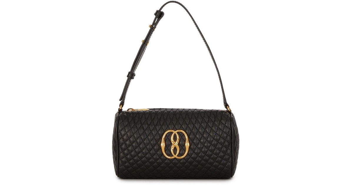Bally Emblem Quilted Small Clutch Bag in Black | Lyst