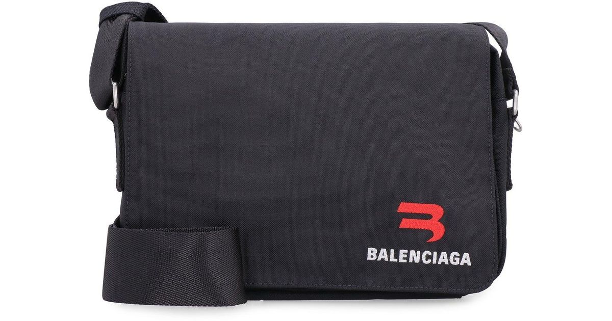 Balenciaga Small Explored Graffiti Messenger Bag - Black
