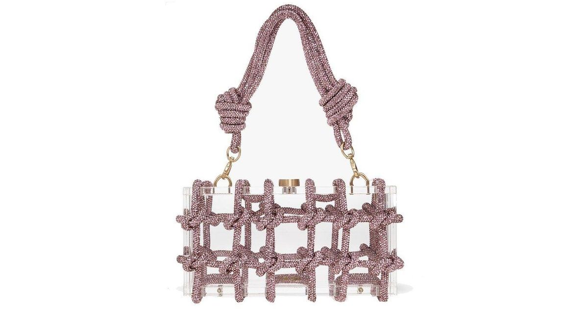 Cult Gaia Bess Embellished Rope Detailed Shoulder Bag in Pink | Lyst Canada