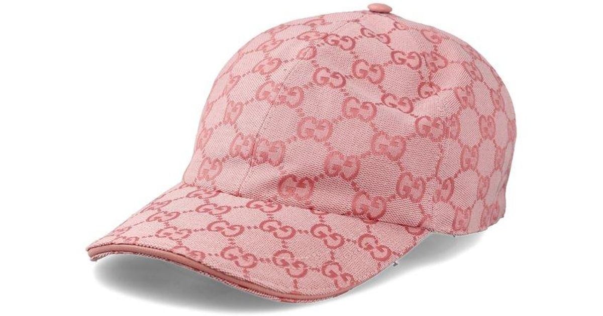 Gucci GG Detailed Baseball Cap in Pink Lyst