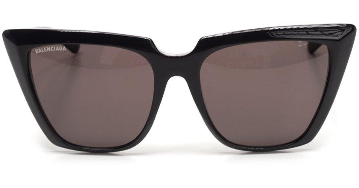 Balenciaga Cat Eye Frame Sunglasses in Black Lyst