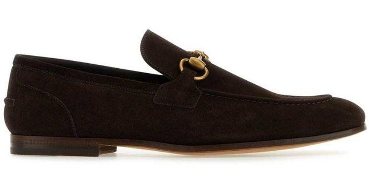 Gucci Jordaan Horsebit Detail Slip-on Loafers in Black for Men | Lyst
