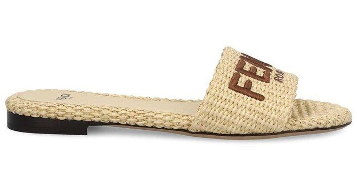 Fendi logo fashion slide sandal