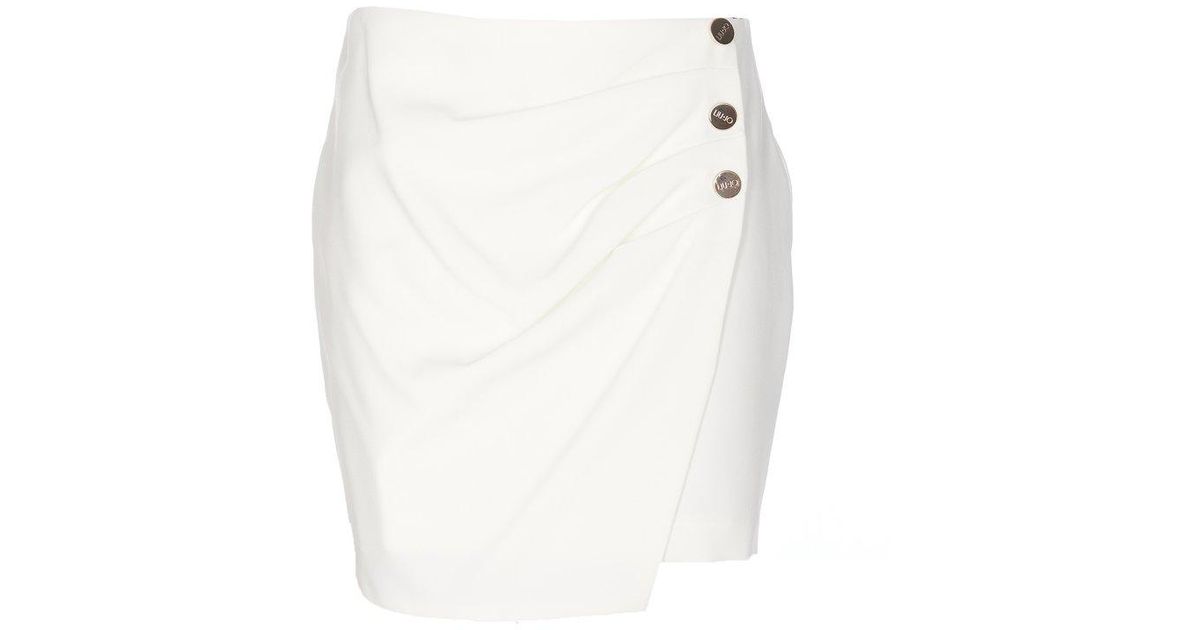 Liu Jo High-waisted Mini Skirt in White | Lyst