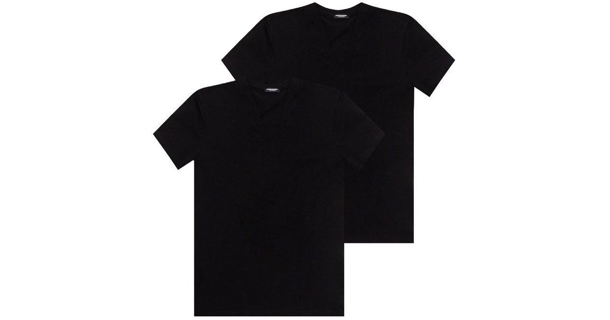 DSquaredÂ² 2 Pack Crewneck T-shirt in Black for Men | Lyst