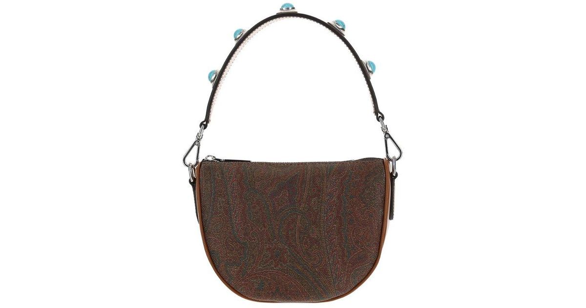 Etro Leather Bag in Brown | Lyst Canada