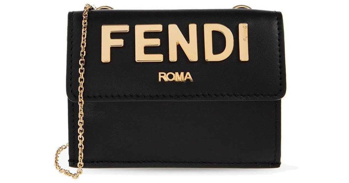 Buy Authentic, Preloved Fendi Small Kan I Studded Logo Black Bags from  Second Edit by Style Theory