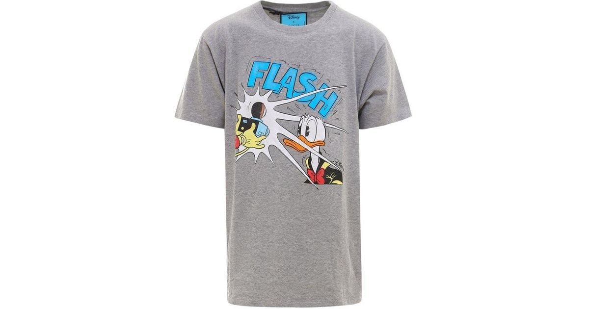 Gucci X Disney Donald Duck Print T shirt in Gray for Men Lyst
