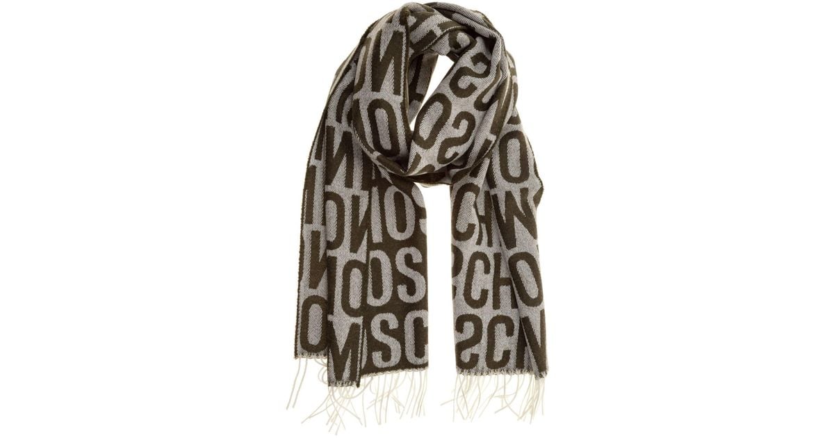 moschino logo scarf