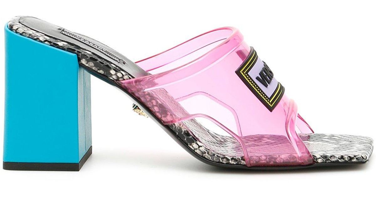 versace jelly heels