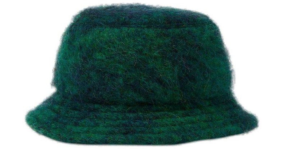 Mens Accessories Hats Marni Wool Brushed Bucket Hat in Green for Men 