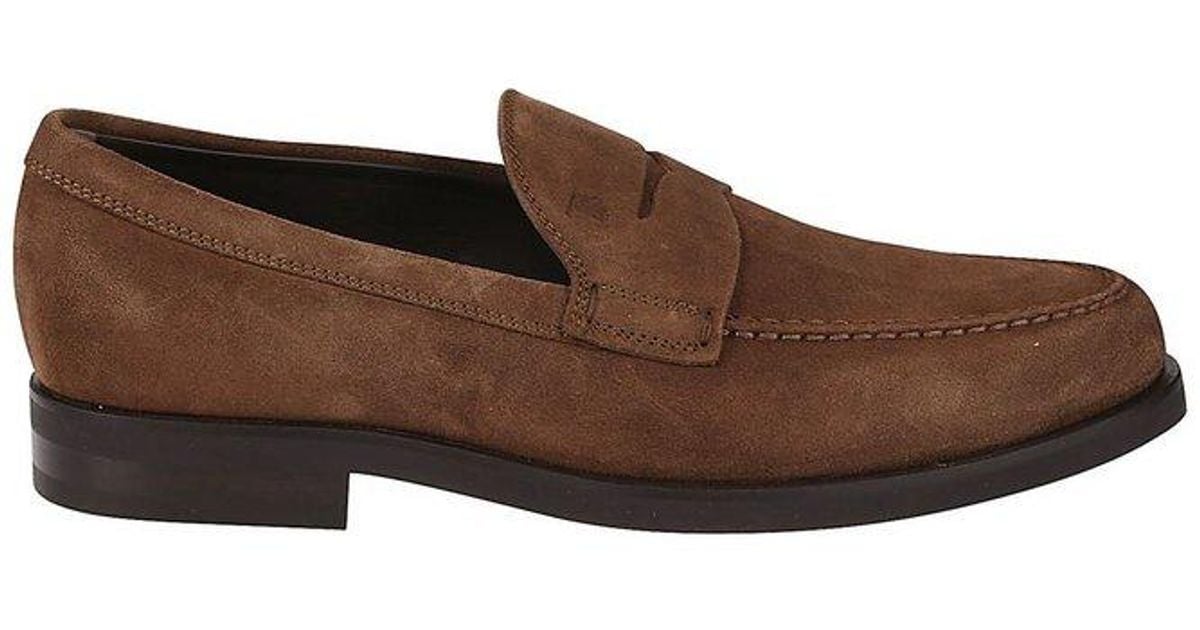 Tod's Leather Classic Penny Loafers in Brown for Men | Lyst