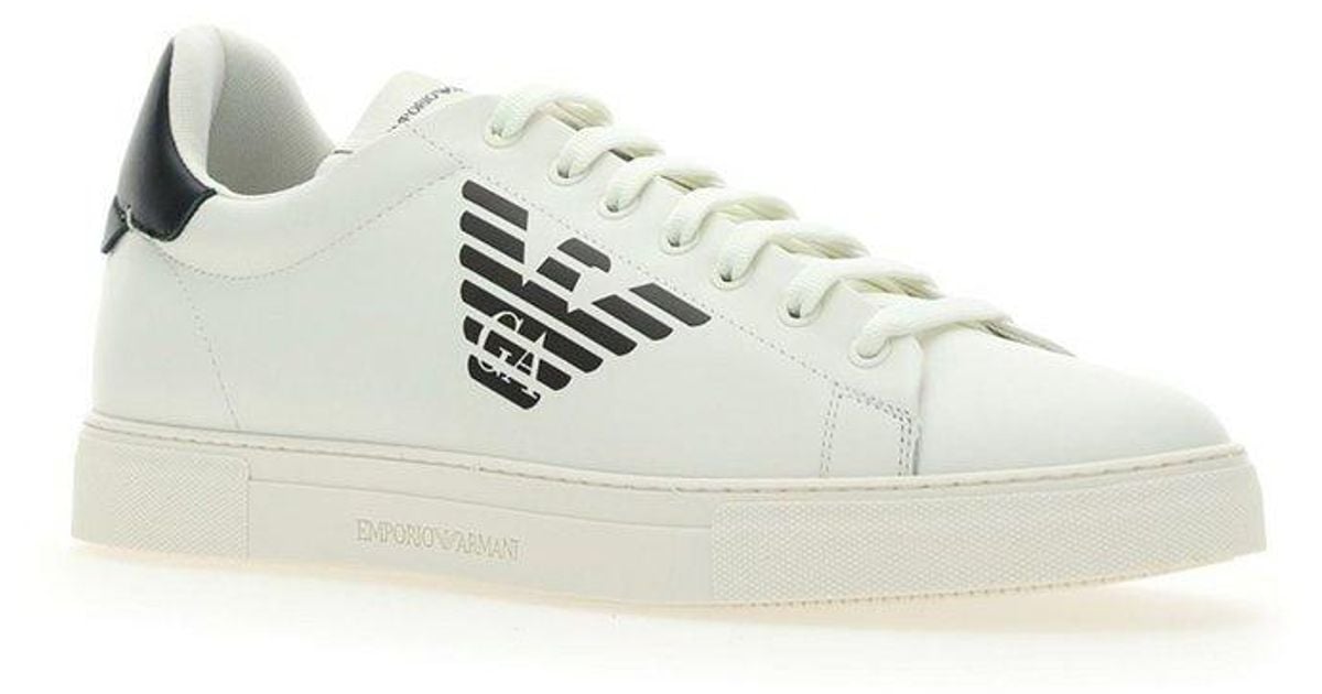 Armani white sneakers deals