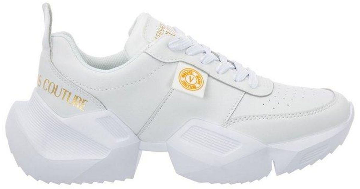 Versace Jeans Couture Rubber Chunky Low-top Sneakers in White | Lyst UK