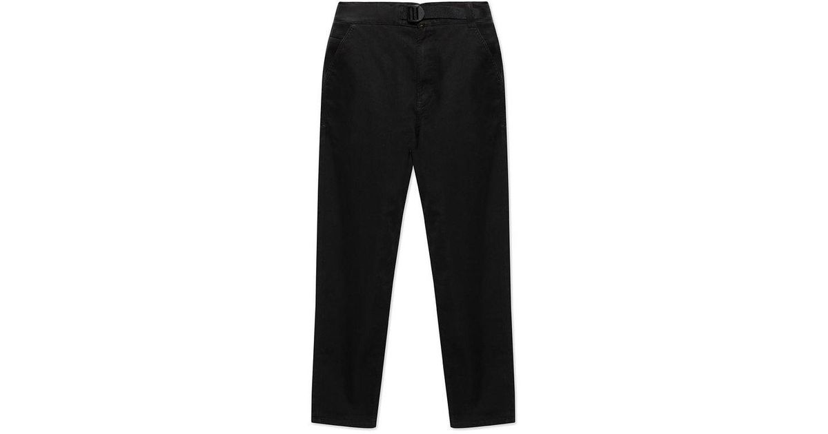 DIESEL Krooley Belted-waist Tapered Jeans in Black for Men | Lyst