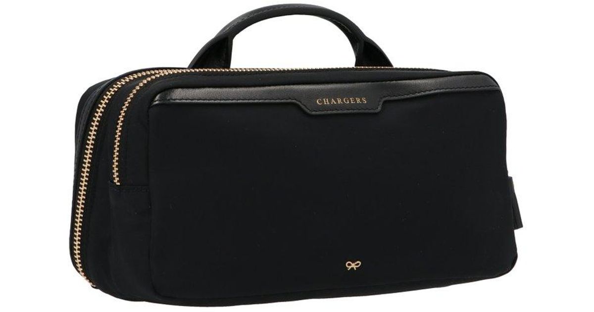 Anya Hindmarch Tassel Detailed Top Handle Bag in Black Lyst