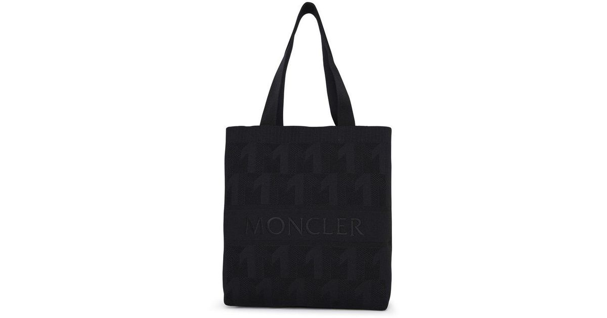 Moncler Monogram-jacquard Top Handle Bag in Black for Men | Lyst