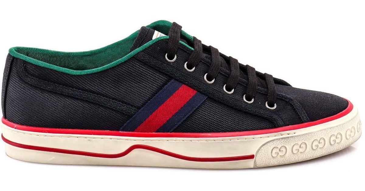 Gucci Cotton Tennis 1977 Sneakers in Black for Men Lyst