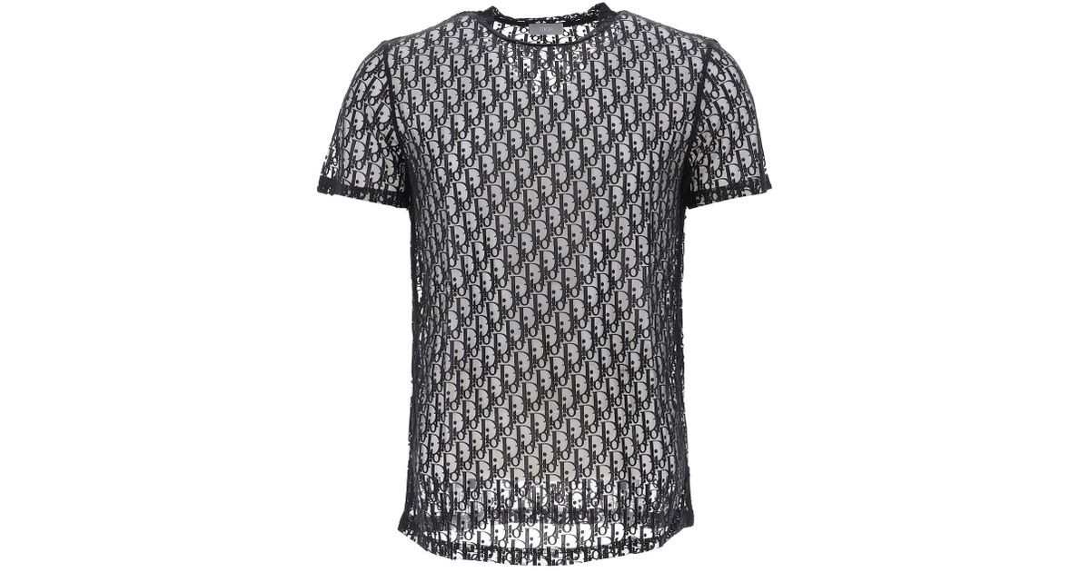 Dior Homme All Over Logo T-shirt in Black for Men | Lyst