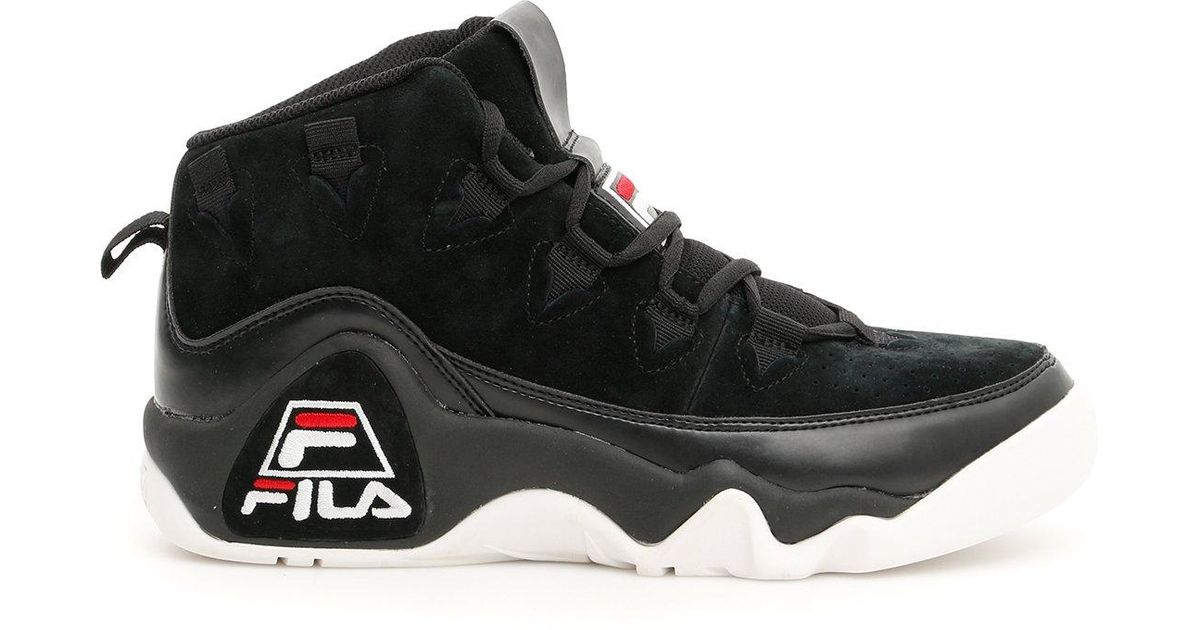 Fila Synthetic Grant Hill Platform Sneakers in Black for Men - Lyst